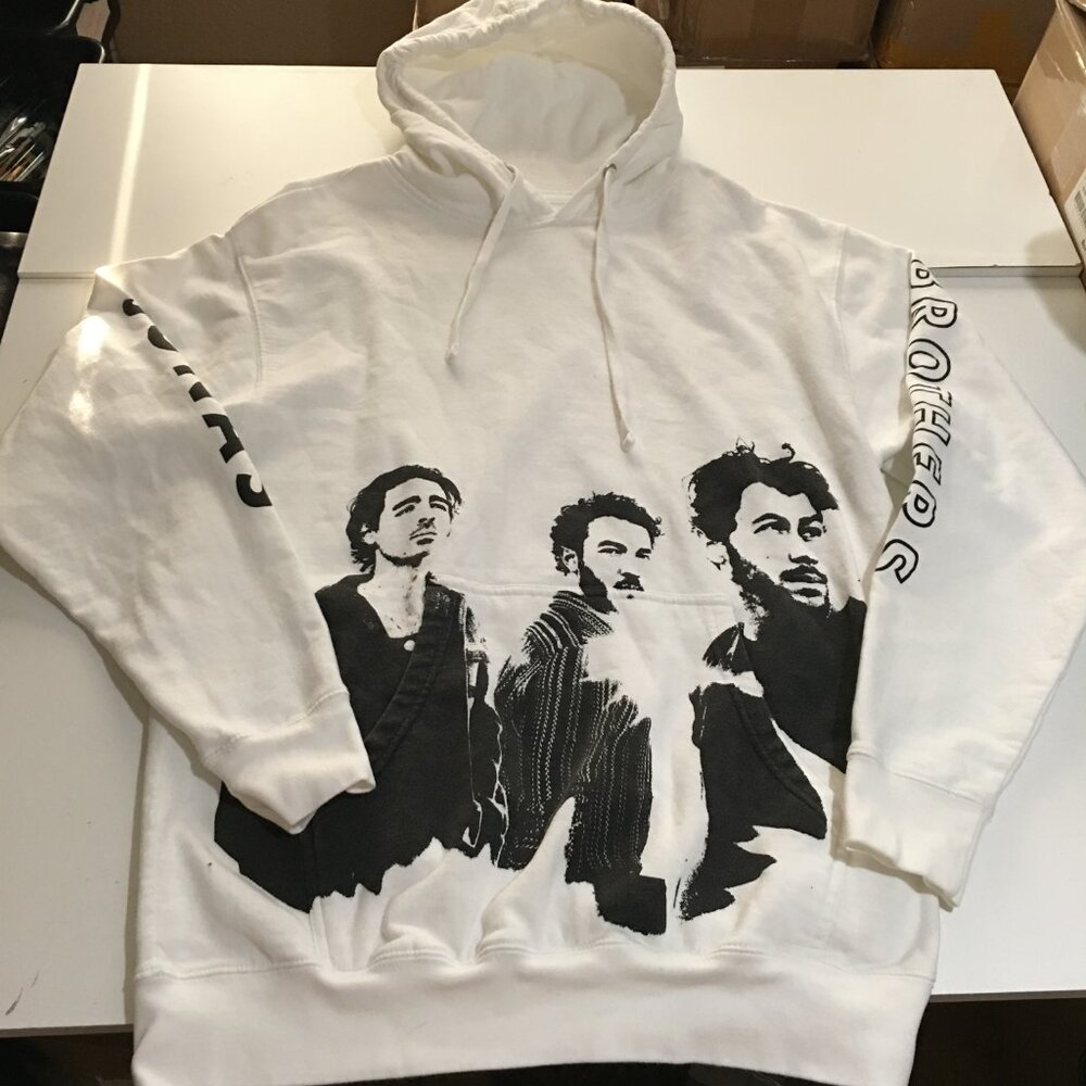 Jonas Brothers The Tour Five Albums One Night Pullover Hoodie Sweatshirt Large